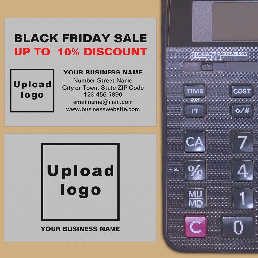 D'accompagnement Black Vendredi Vente sur carte de boîtier gris
