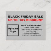 D'accompagnement Black Vendredi Vente sur carte de boîtier gris (Devant)