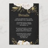 D'accompagnement blanc or floral noir détails carte d'enceinte (Devant)