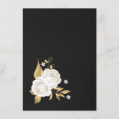 D'accompagnement blanc or floral noir détails carte d'enceinte (Dos)