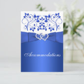 D'accompagnement Bleu de Cobalt, Fleurs Blanches, Carte de Fermetur (Debout devant)
