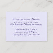 D'accompagnement Bleu mariage marguerite art info carte boîtier (Dos)