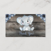 D'accompagnement Bleu Rustique Elephant réserver carte ticket (Dos)