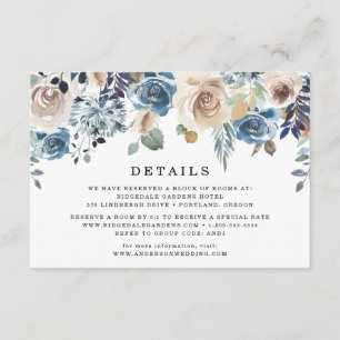D'accompagnement Blooming Beauty Carte de détails de mariage