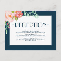 Blooming Botanicals | Carte de réception de mariag