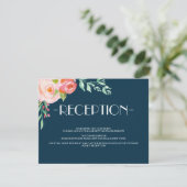 D'accompagnement Blooming Botanicals | Carte de réception de mariag (Debout devant)