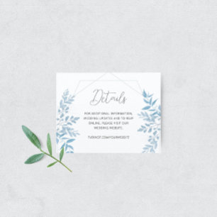 D'accompagnement Blue Eucalyptus Détails du Mariage Carte de boîtie