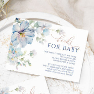 D'accompagnement Blue Hydrangea & Rose Flowers Livres Demande Carte