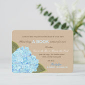 D'accompagnement Blue Hydrangea Rustic Lire une carte de livre (Debout devant)