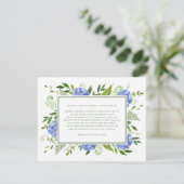 D'accompagnement Blue Hydrangeas 80e carte d'anniversaire Demande (Debout devant)