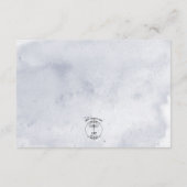 D'accompagnement Blue Iris Fleurs Bleu Moderne Carte De Réception (Dos)