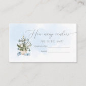 D'accompagnement Blue Winter deviner combien de canettes carte (Devant)