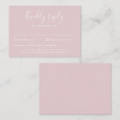 D'accompagnement Blush rose Budget moderne Script Mariage carte RSV (Devant / Derrière)