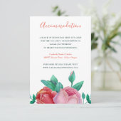 D'accompagnement Bohemian Bold Floral Mariage Carte d'information (Debout devant)