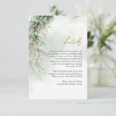 D'accompagnement Boho aquarelle eucalyptus or - carte de détails (Debout devant)