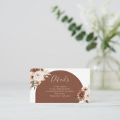 D'accompagnement Boho Arch Terracotta Baby shower Détails Carte (Debout devant)