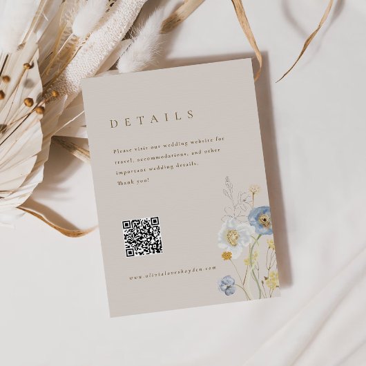 D'accompagnement Boho Botanical Mariage Détails Carte de boîtier