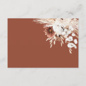 D'accompagnement Boho Floral Détails Mariage Carte de boîtier (Dos)