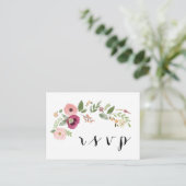 D'accompagnement Boho Floral Wedding RSVP QR Code Carte de réponse (Debout devant)