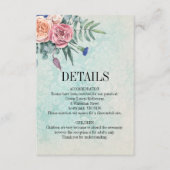 D'accompagnement Boho Green Floral Détails du Mariage Carte de boît (Devant)