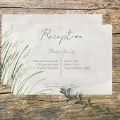 D'accompagnement Boho Pampas Grass Minimale Réception Moderne Carte