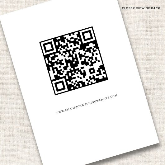 D'accompagnement Boho Rust Florals Script QR Code Mariage carte RSV