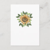 D'accompagnement Boho Sunflower Détails du Mariage Carte de boîtier (Dos)