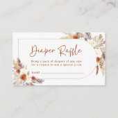 D'accompagnement Boho Terracotta Pampas Grass Ba Diaper Carte Raffi (Devant)