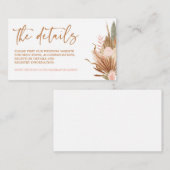 D'accompagnement Boho Terracotta Site Web Info Carte de boîtier (Devant / Derrière)