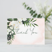 D'accompagnement Boho Tropical Blush Watercolor Carte de remercieme (Debout devant)