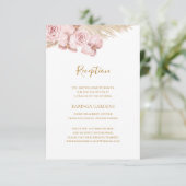 D'accompagnement Boho Tropical Botanical | Carte de réception de ma (Debout devant)