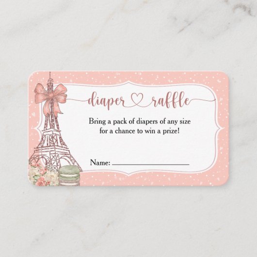 D'accompagnement Bonjour Bebe Pink Carte de rabat Parisienne (Devant)
