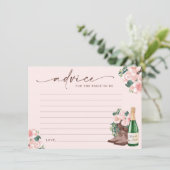 D'accompagnement Boots & Bubbly Champagne Carte de conseil Floral (Debout devant)