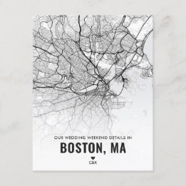 D'accompagnement Boston Mariage Weekend Details Carte de boîtier