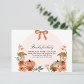 D'accompagnement Bow Boho Citrouille Baby-shower Carte de boîtier (Debout devant)