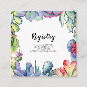 D'accompagnement Cactus et succulents mariage carte d'enregistremen