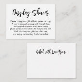 D'accompagnement Cadeau de mariage moderne et simple carte de douch (Devant / Derrière)