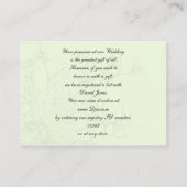 D'accompagnement cage d'oiseau vert, inséparables Carte Cadeau (Dos)