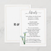 D'accompagnement Calla Lily - Carte Détails du Mariage (Devant / Derrière)