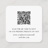 D'accompagnement Calligraphie Code QR Mariage Carte RSVP (Dos)