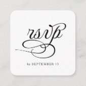 D'accompagnement Calligraphie Code QR Mariage Carte RSVP (Devant)