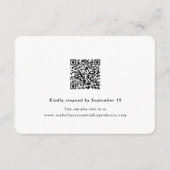 D'accompagnement Calligraphie Code QR Mariage Carte RSVP (Dos)