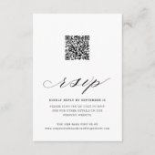 D'accompagnement Calligraphie Code QR Mariage floral Carte RSVP (Devant)