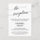 D'accompagnement Calligraphie Élégante | Carte de Réception à Dos F (Devant)
