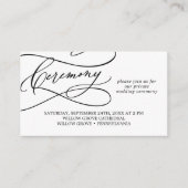 D'accompagnement Calligraphie romantique Carte de cérémonie de Mari (Devant)