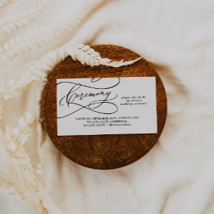 D'accompagnement Calligraphie romantique Carte de cérémonie de Mari