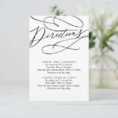 D'accompagnement Calligraphie romantique Instructions Carte de boît (Debout devant)