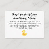 D'accompagnement Caoutchouc Simple Demande de livre Insertion Carte (Dos)