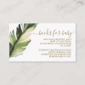 D'accompagnement Carnet de Baby shower Palm Leaf pour la carte de b (Devant)