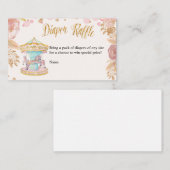 D'accompagnement Carousel Parties scintillant rose Repas Carte (Devant / Derrière)